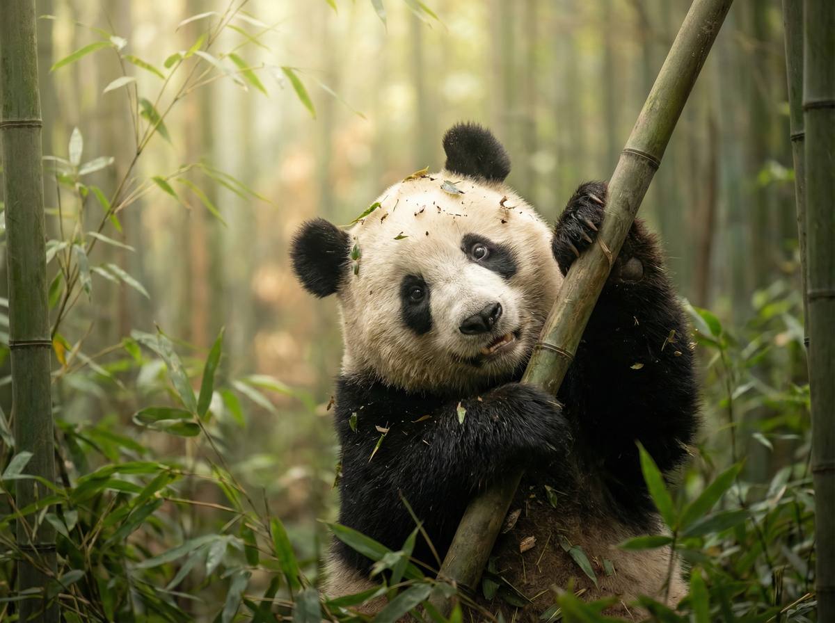 探花视频 - 熊猫竹林嬉戏